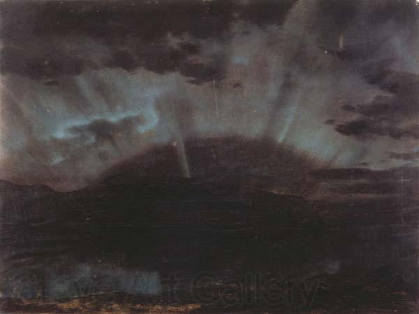 Frederic E.Church Aurora Borealis,Mt.Desert Island,from Bar Harbor,Maine Norge oil painting art